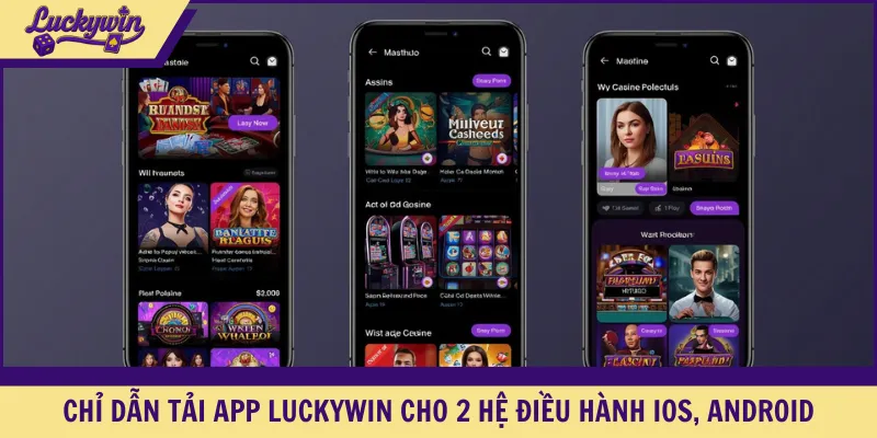 Chỉ dẫn tải app LUCKYWIN cho 2 hệ điều hành IOS, Android